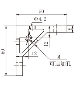 鋁型材雙槽角件物理參數1